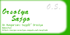 orsolya sajgo business card